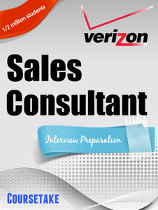 Verizon Retail Sales Consultant Interview Preparation Course (with Workbook)